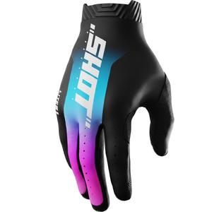Guantes de motocross Shot Lite Skin azul-rosa