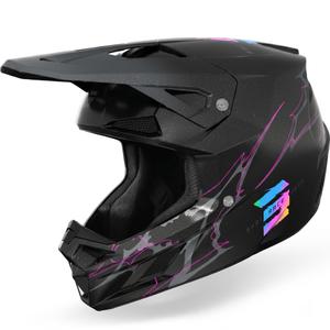 Casco de motocross Shot Speed Race negro perla