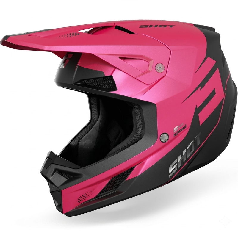 Casco de motocross Shot Speed S rosa mate