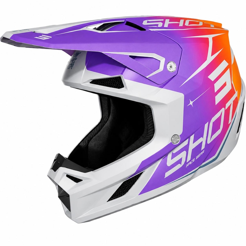 Casco de motocross Shot Speed Side morado mate