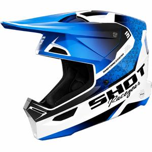 Casco de motocross infantil Shot Furious Stream, azul brillante