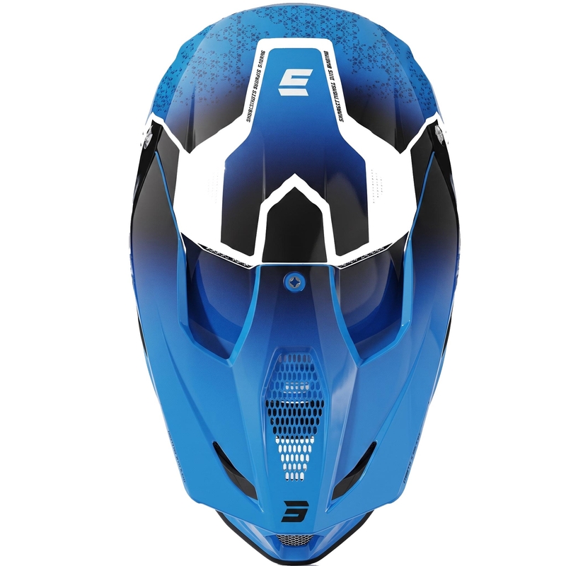 Casco de motocross infantil Shot Furious Stream, azul brillante