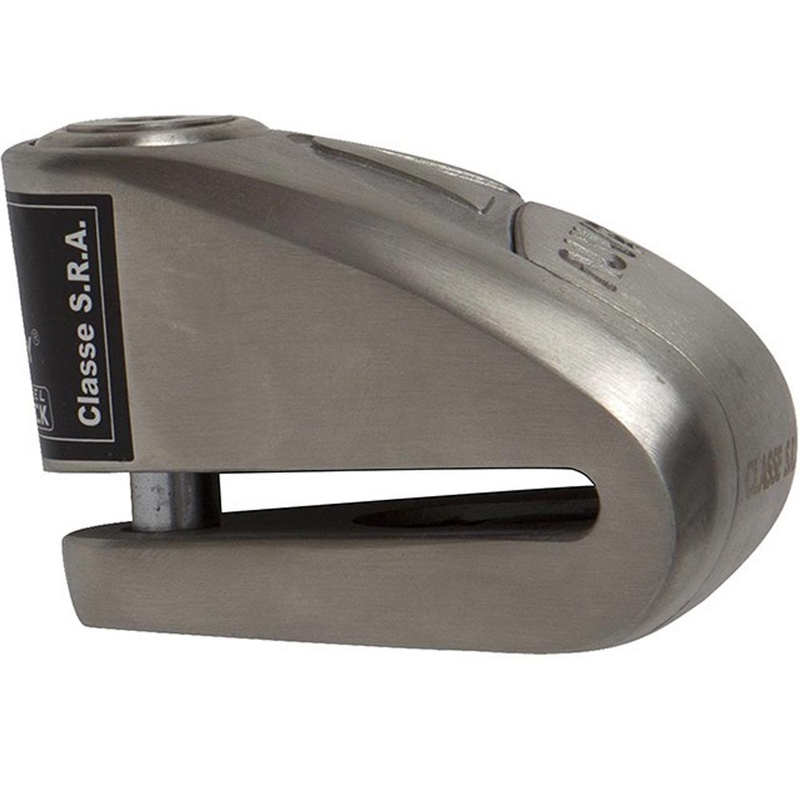 Candado de disco de freno Auvray B-Lock 10 con alarma de 120 dB, acero plateado