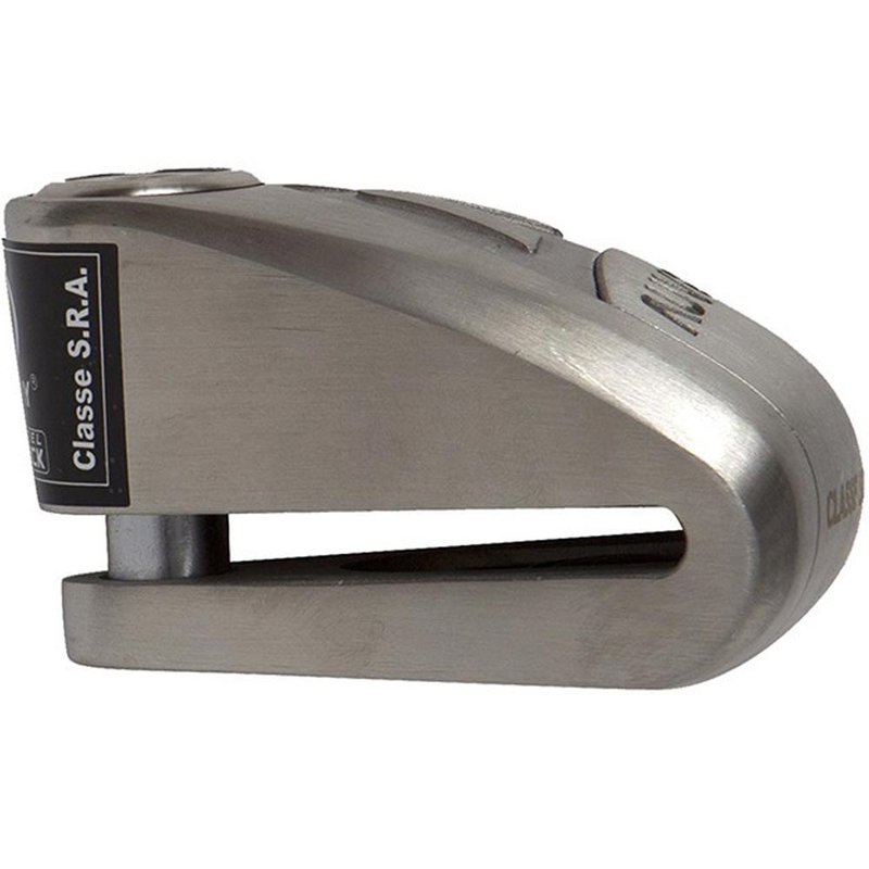 Candado de disco de freno Auvray B-Lock 14 con alarma, acero plateado