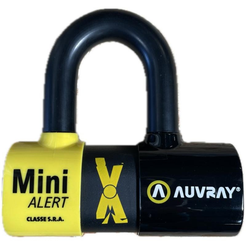 Candado de disco de freno Auvray XTREM Mini Alert con alarma, color negro.