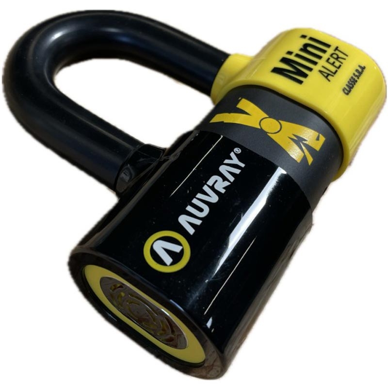 Candado de disco de freno Auvray XTREM Mini Alert con alarma, color negro.