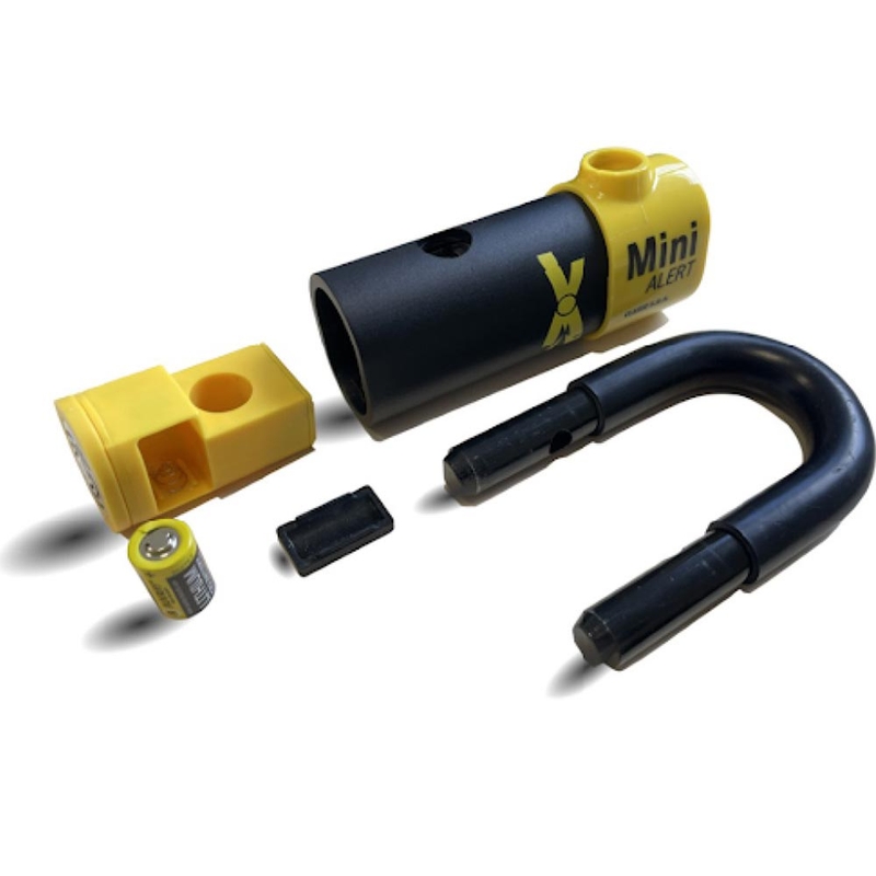 Candado de disco de freno Auvray XTREM Mini Alert con alarma, color negro.