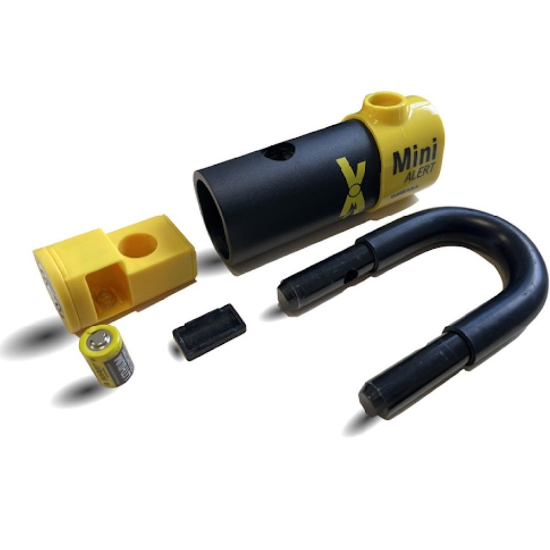 Candado de cadena para motocicleta Auvray XTREM con candado en U de alerta mini XTREM, negro.