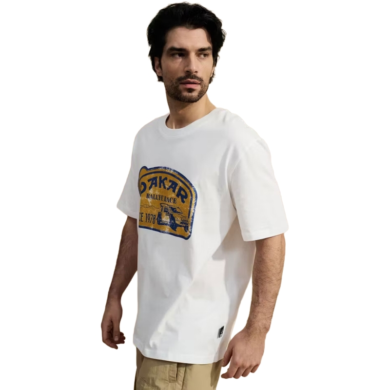 Camiseta blanca de piloto del Dakar
