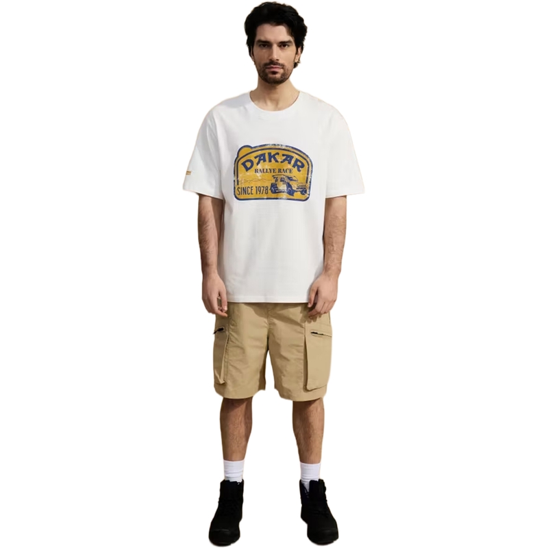 Camiseta blanca de piloto del Dakar