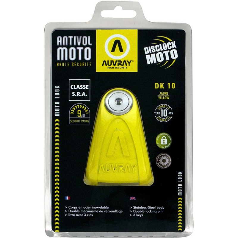 Bloqueo de disco de freno Auvray DK 10 amarillo