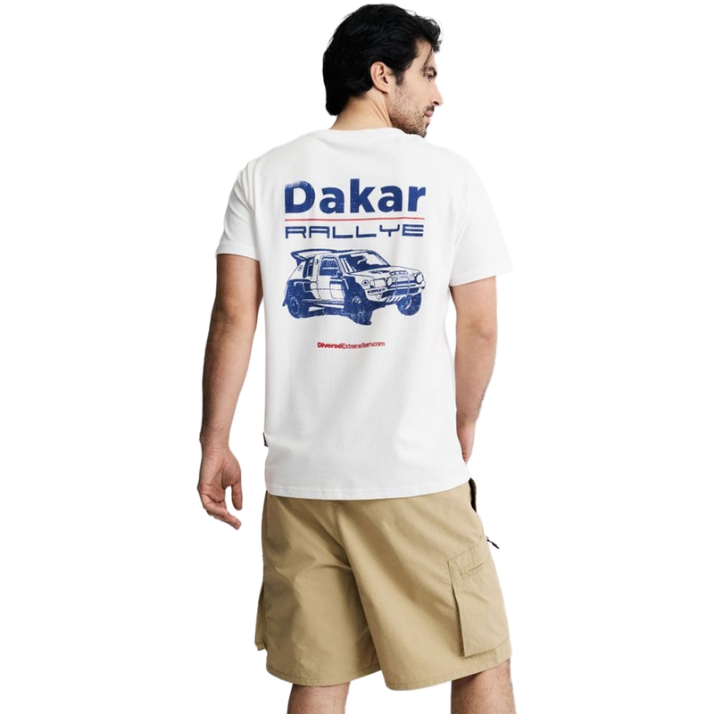 Camiseta blanca del Dakar Car