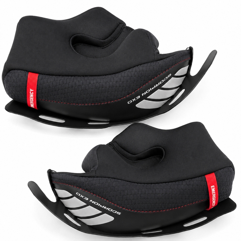 Almohadillas para las mejillas para cascos de moto Scorpion EXO-1500 AIR con estampado