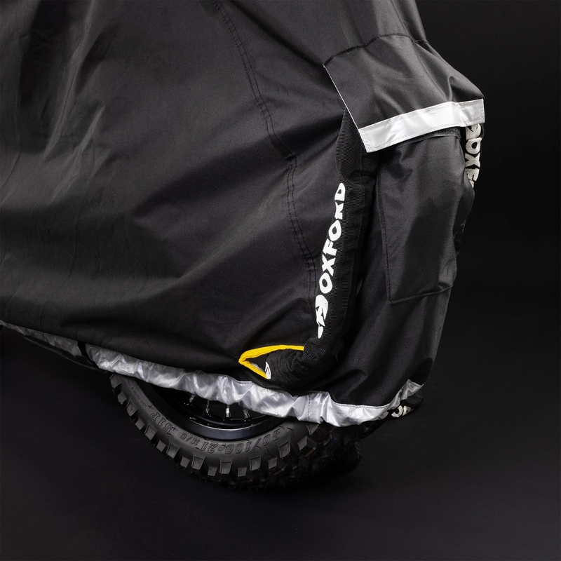 Funda para motocicleta Oxford Stormex Pro (con compartimento para equipaje) negra