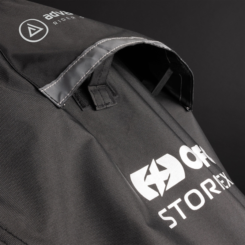 Funda para motocicleta Oxford Stormex Pro (con compartimento para equipaje) negra