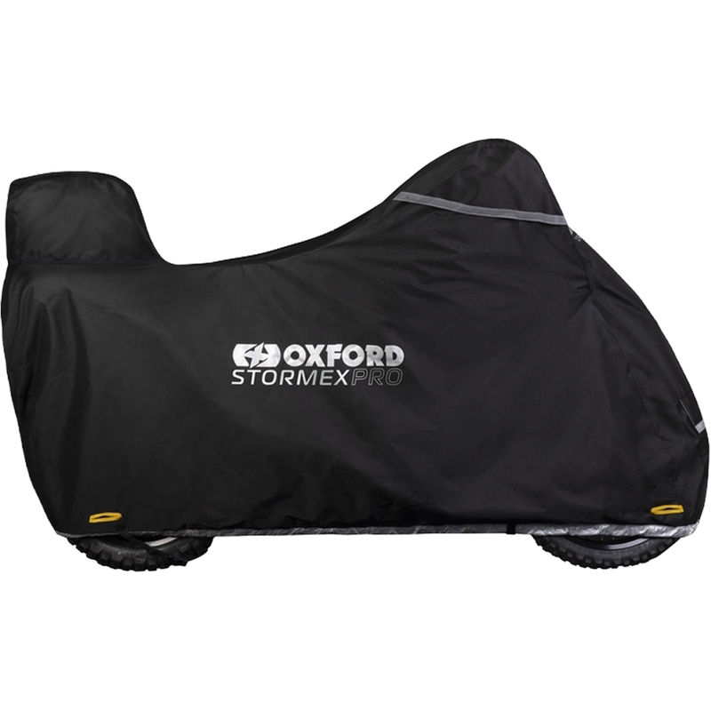 Funda para motocicleta Oxford Stormex Pro (con compartimento para equipaje) negra