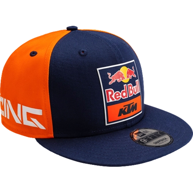 Gorra con visera recta KTM Replica azul-naranja