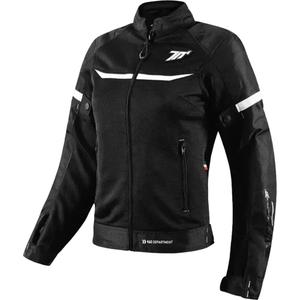 Chaqueta de moto para mujer SEVENTY DEGREES SD-JR30.2 Mojave negra y blanca