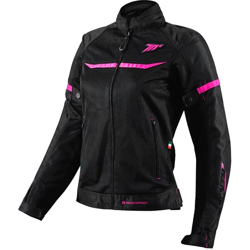 Chaqueta de moto para mujer SEVENTY DEGREES SD-JR30.2 Mojave negro-rosa