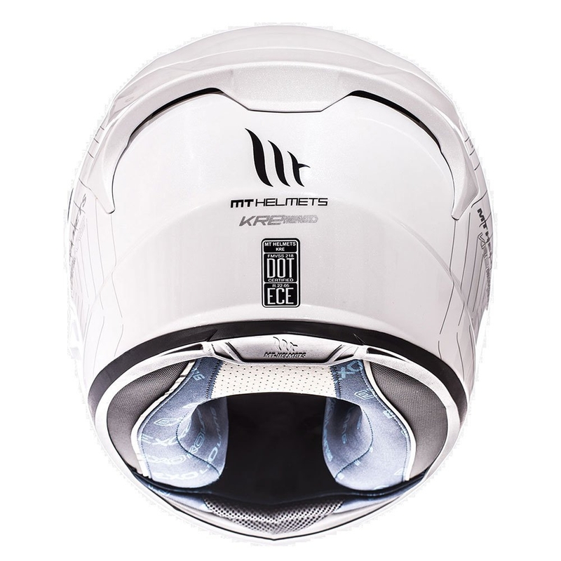 Casco integral de moto MT Kre SV blanco liquidación