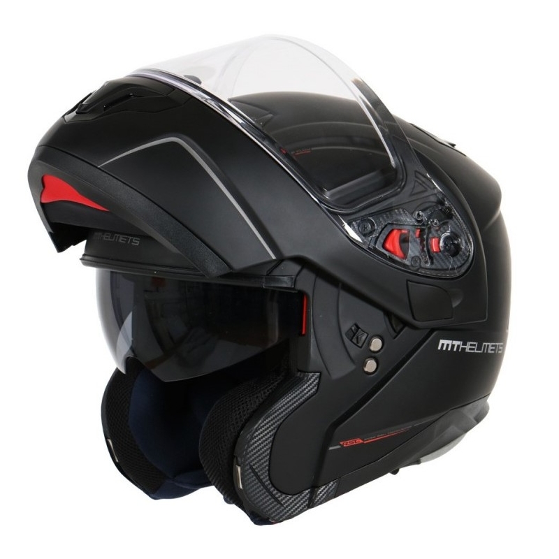 Casco de moto MT Atom negro mate liquidación