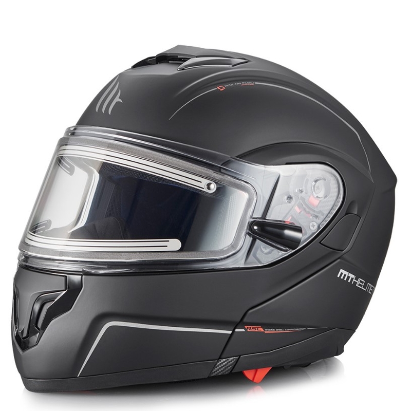 Casco de moto MT Atom negro mate liquidación