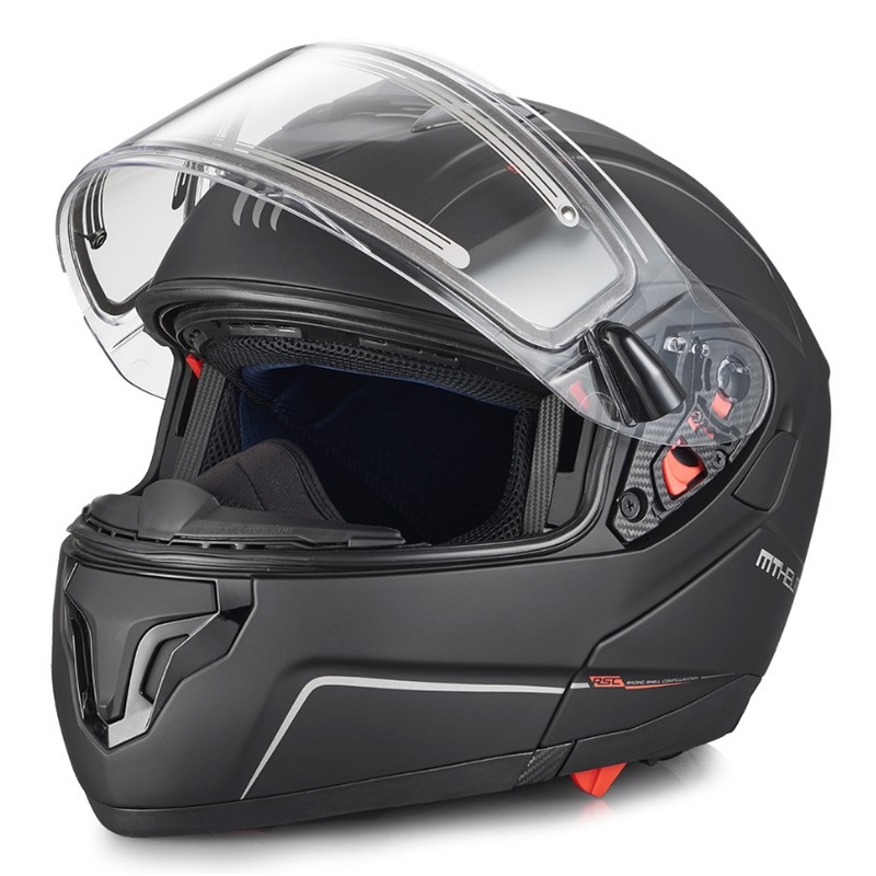 Casco de moto MT Atom negro mate liquidación