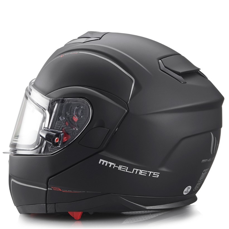 Casco de moto MT Atom negro mate liquidación
