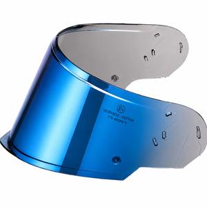 Visera para cascos Cassida Modulo 2.1 Plus Carbon con preparación Pinlock, acabado cromado azul.