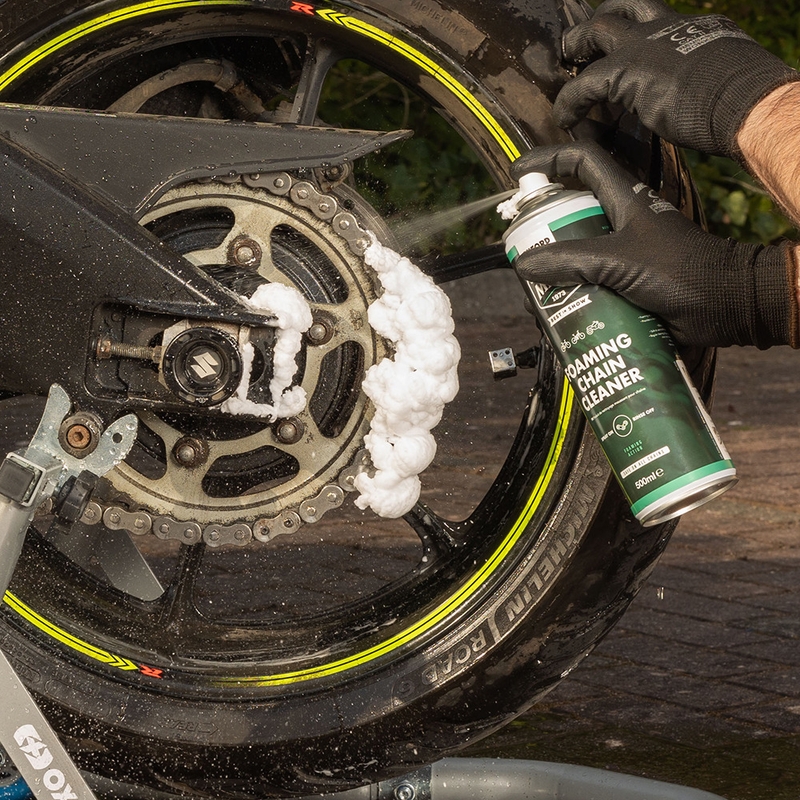 Limpiador de cadena en espuma para motocicletas/bicicletas MENTA 500 ml
