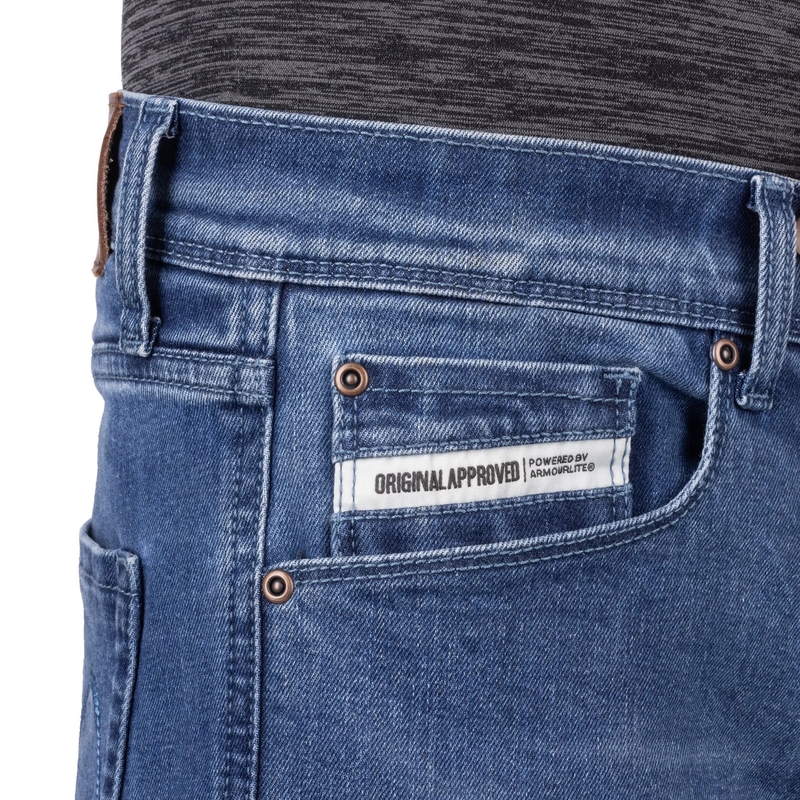 Pantalones vaqueros de moto Oxford Original Approved Tailor AA, color azul claro.