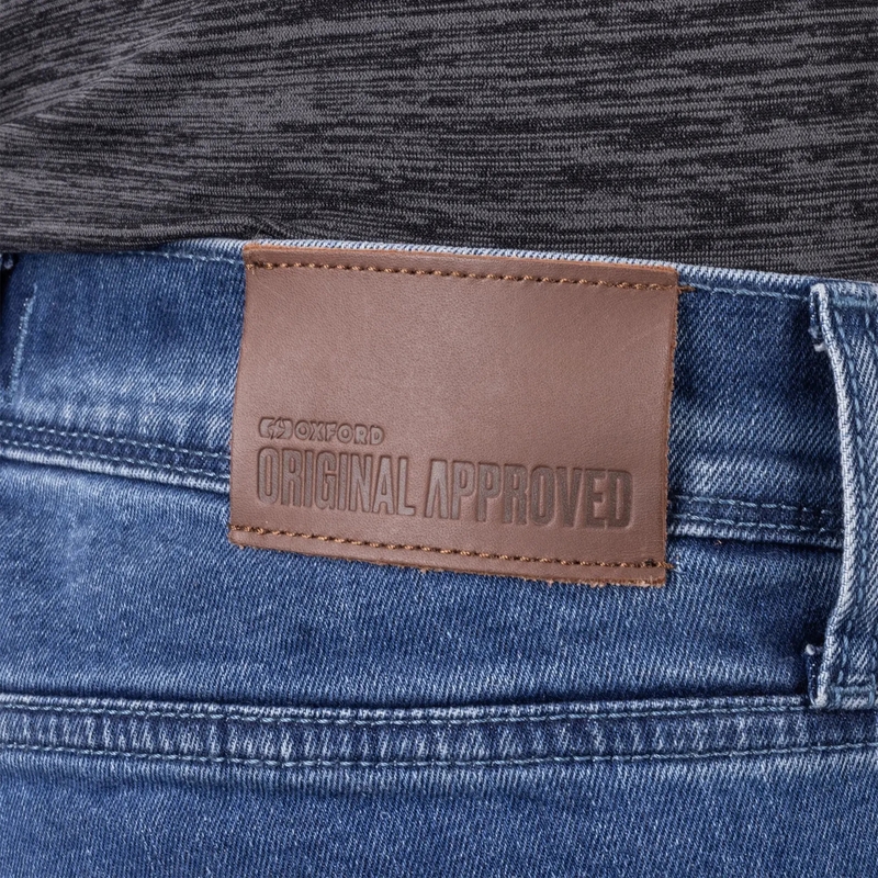 Pantalones vaqueros de moto Oxford Original Approved Tailor AA, color azul claro.