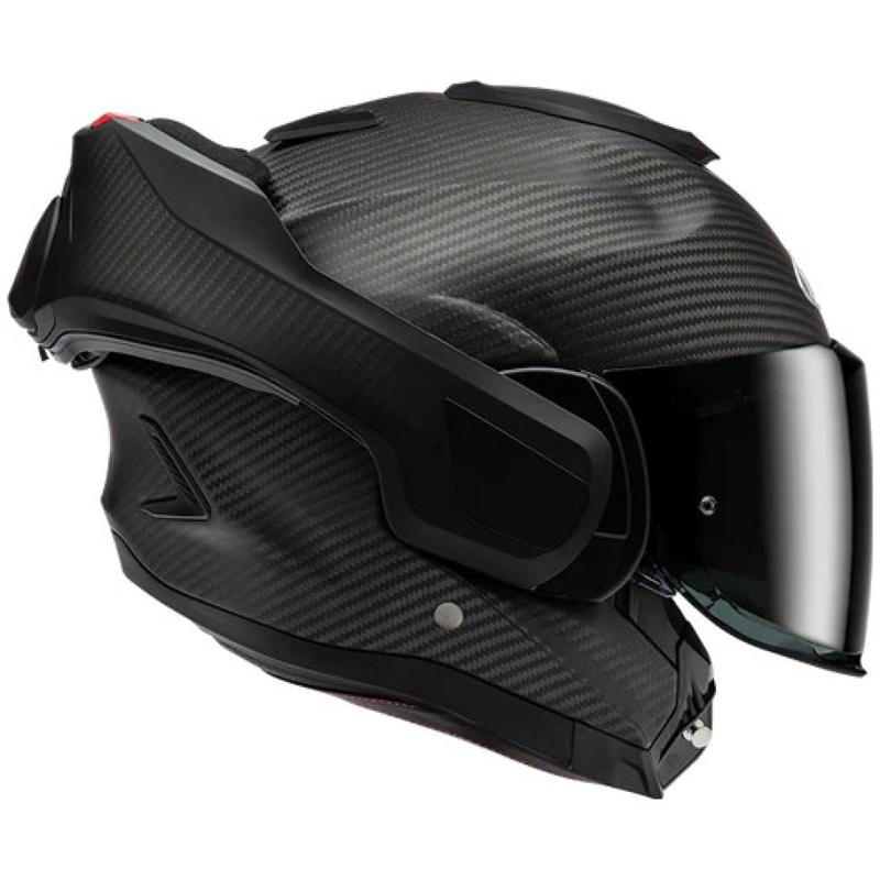Casco de moto abatible HJC F100 CARBON negro mate