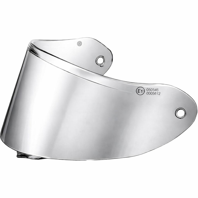 Visera para cascos de motocicleta ZED K40 con preparación para lámina FogCity, color plata espejo.
