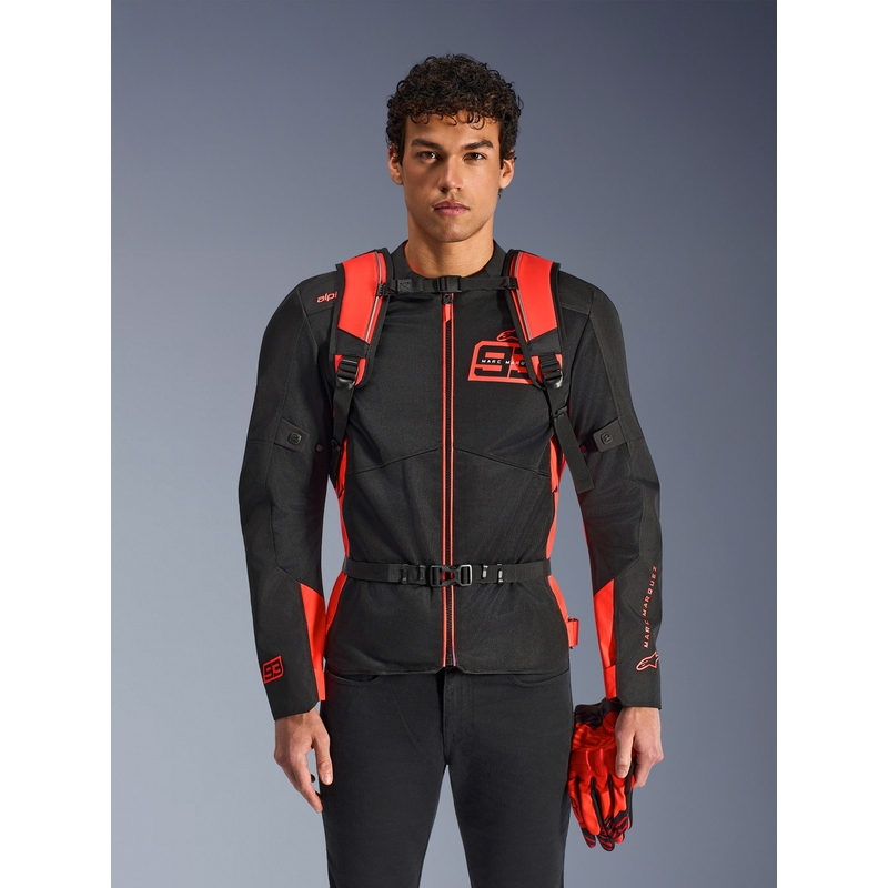Mochila Alpinestars AMP-3 MM93 roja flúor-roja-negra 17 l