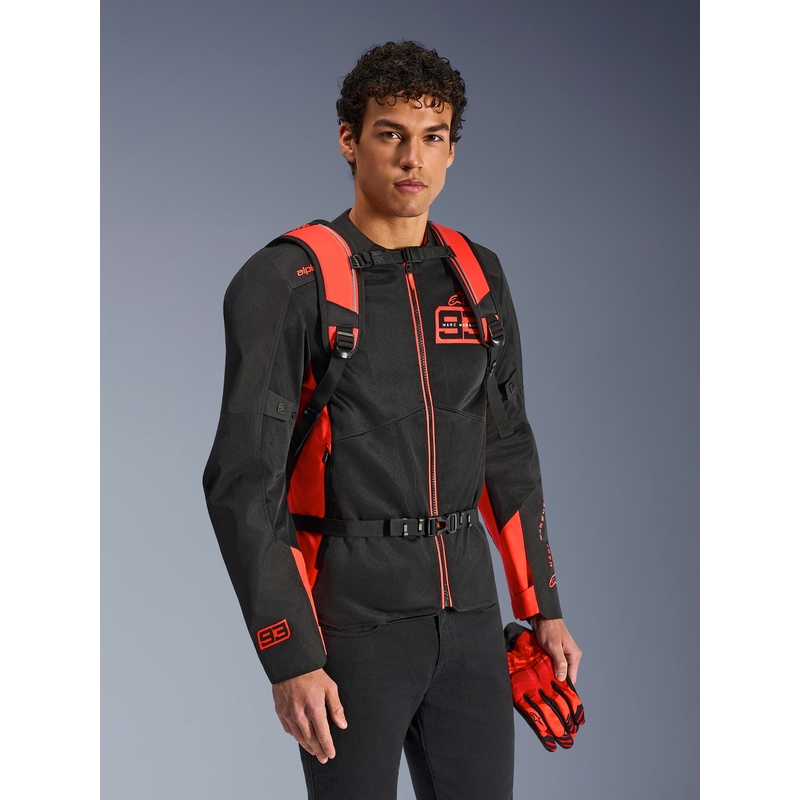 Mochila Alpinestars AMP-3 MM93 roja flúor-roja-negra 17 l