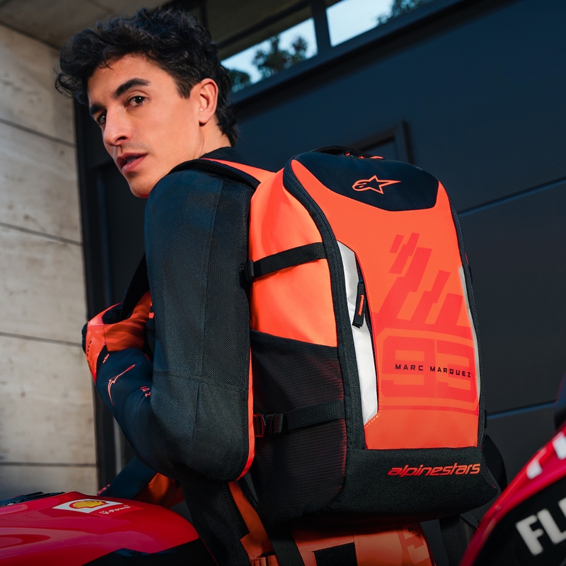 Mochila Alpinestars AMP-3 MM93 roja flúor-roja-negra 17 l