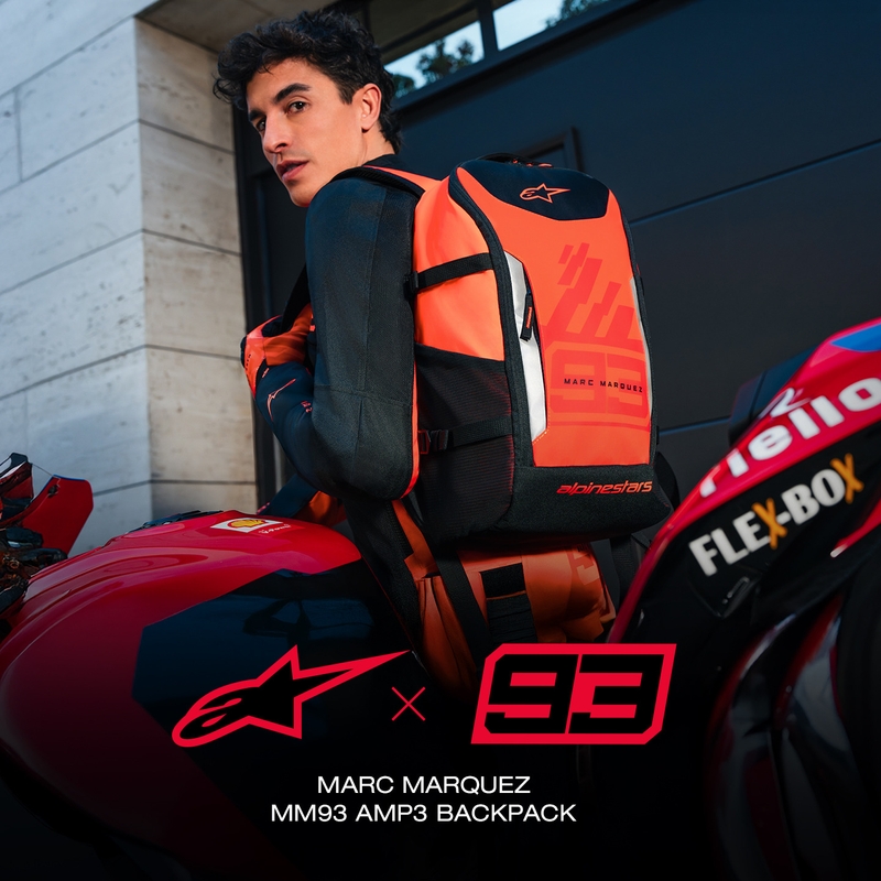 Mochila Alpinestars AMP-3 MM93 roja flúor-roja-negra 17 l