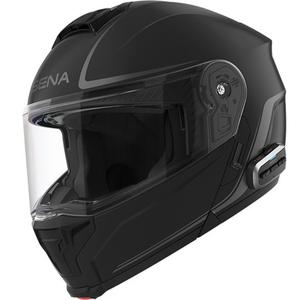 Casco de moto abatible con auriculares SENA Outrush 2 negro mate