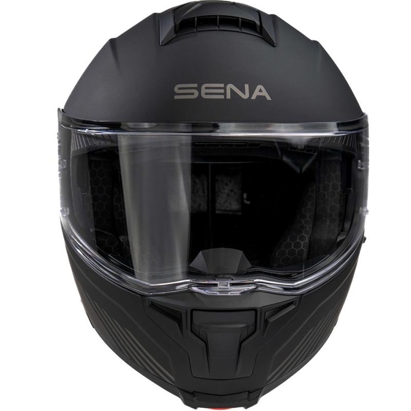 Casco de moto abatible con auriculares SENA Specter negro mate