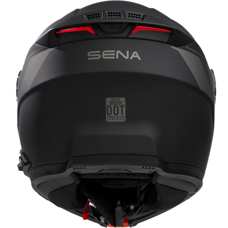Casco de moto abatible con auriculares SENA Specter negro mate