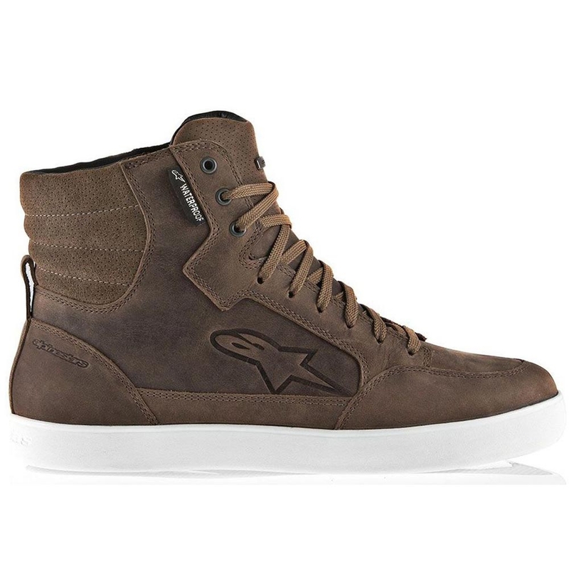 Botas de moto impermeables Alpinestars J-6 color marrón.