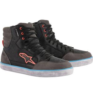 Botas de moto impermeables Alpinestars J-6, color negro, antracita y azul claro.