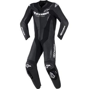 Mono de moto Alpinestars GP FORCE V2 de una pieza, negro y blanco.