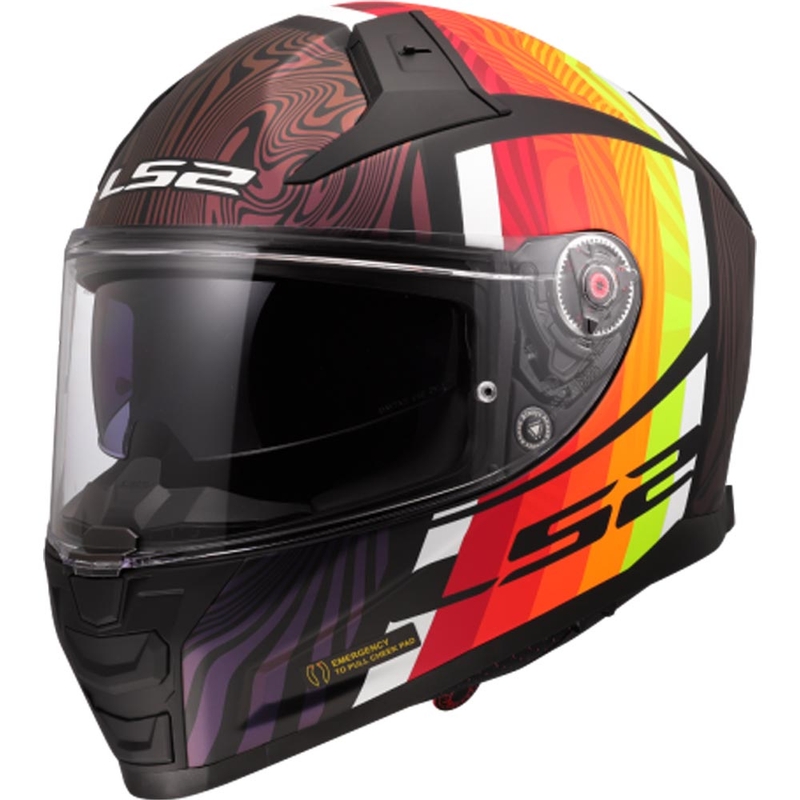 Casco integral de motocicleta LS2 FF811 Vector II Freedom negro camaleón
