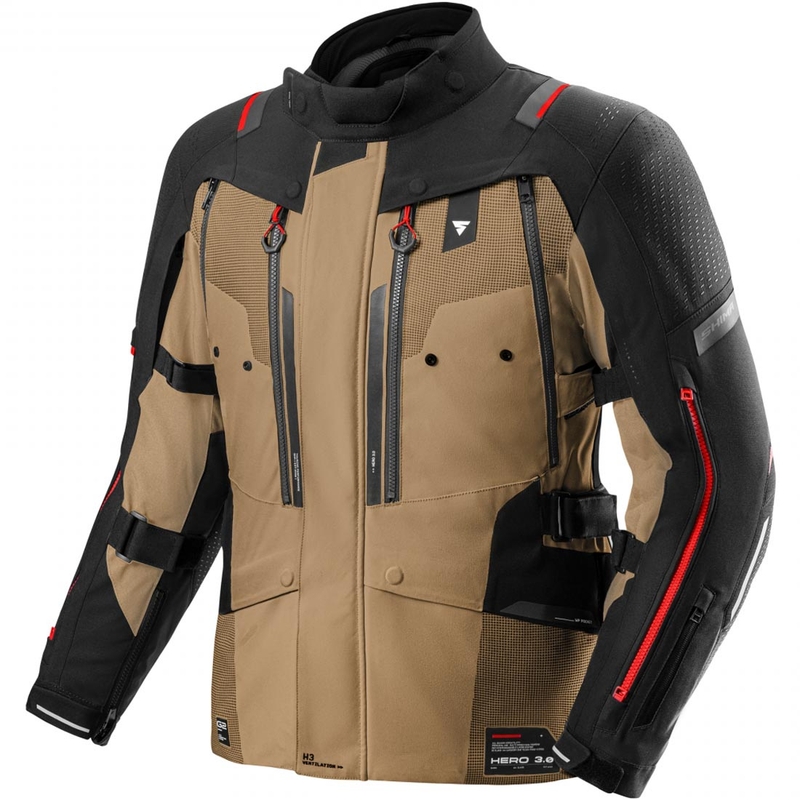 Chaqueta de moto Shima Hero 3.0 marrón