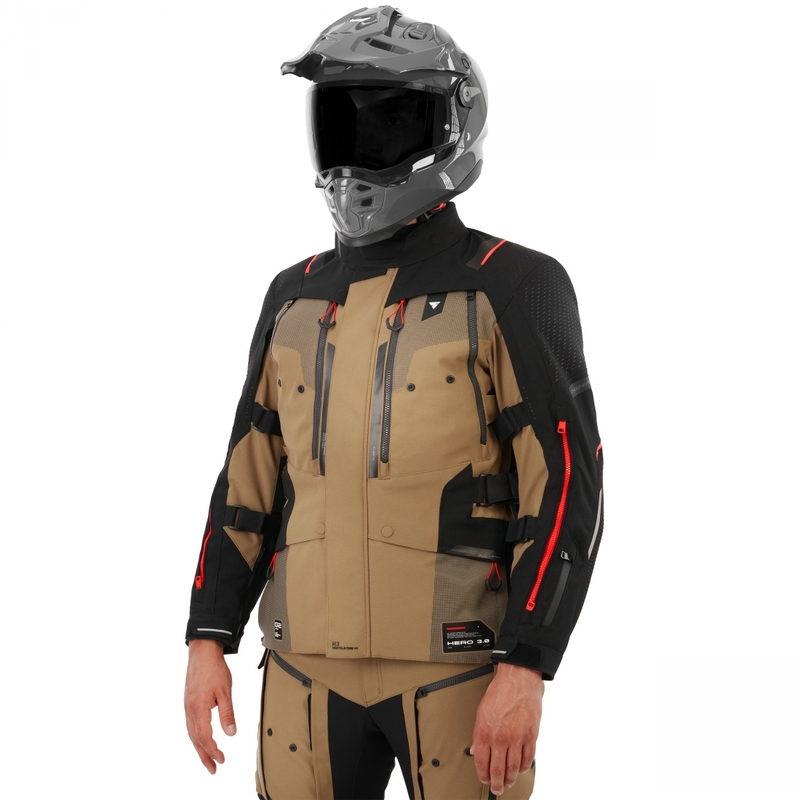 Chaqueta de moto Shima Hero 3.0 marrón