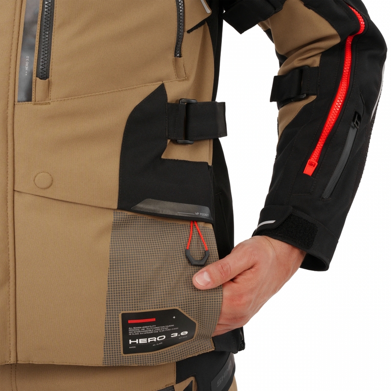 Chaqueta de moto Shima Hero 3.0 marrón