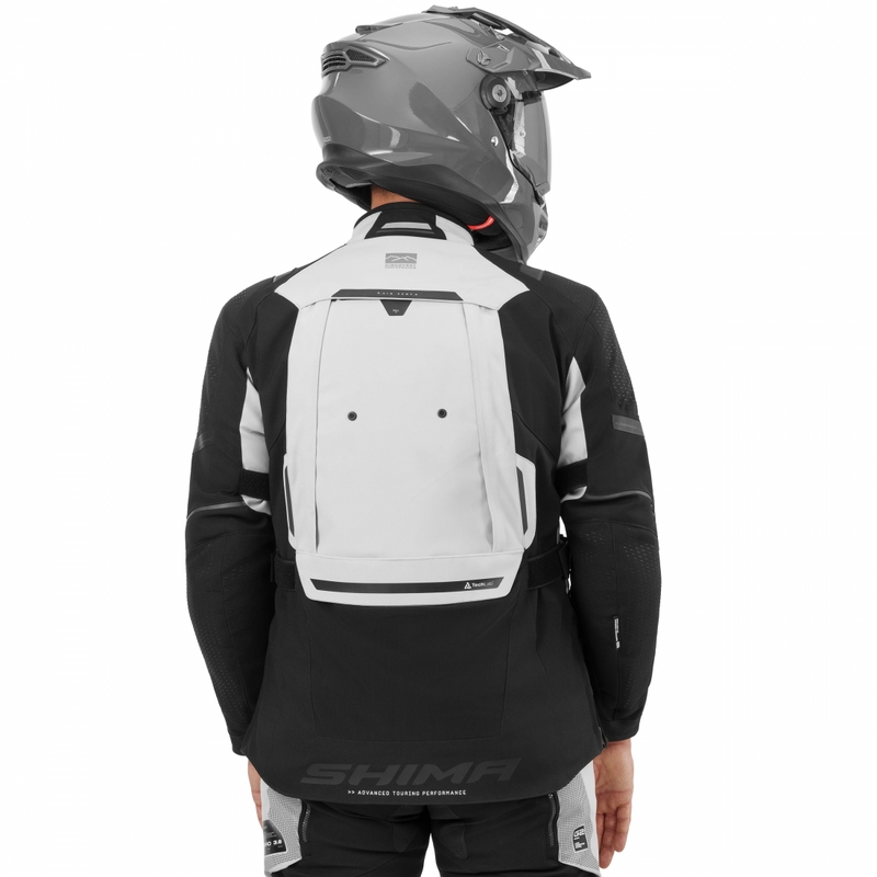 Chaqueta de moto Shima Hero 3.0 gris-amarillo flúor