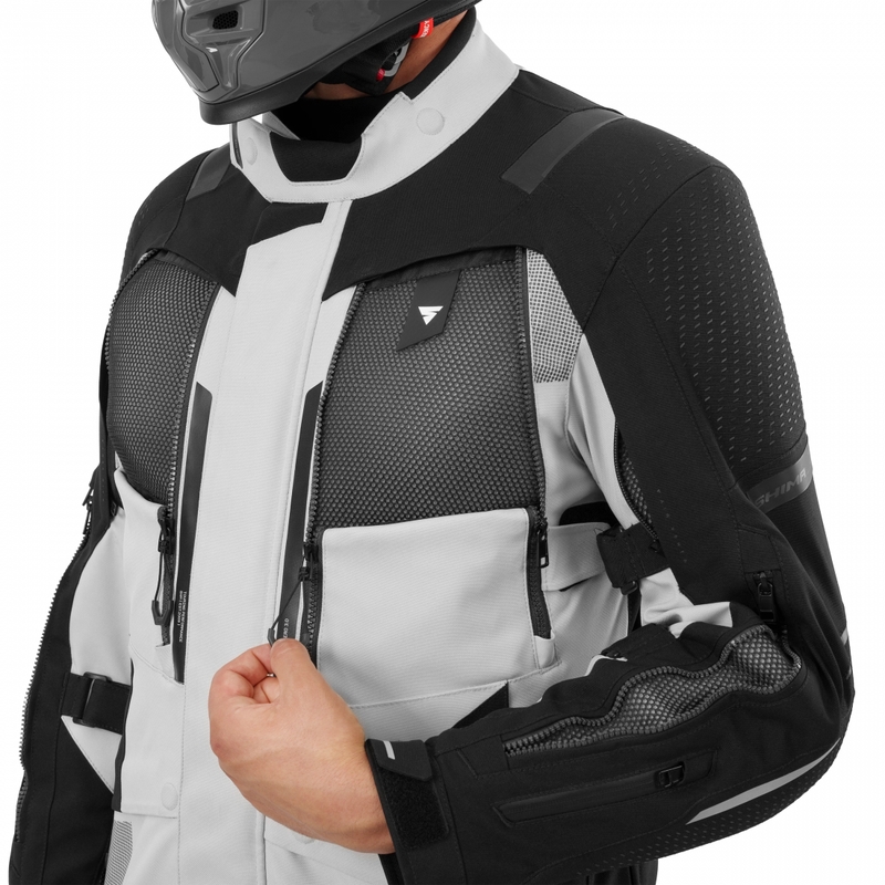 Chaqueta de moto Shima Hero 3.0 gris-amarillo flúor